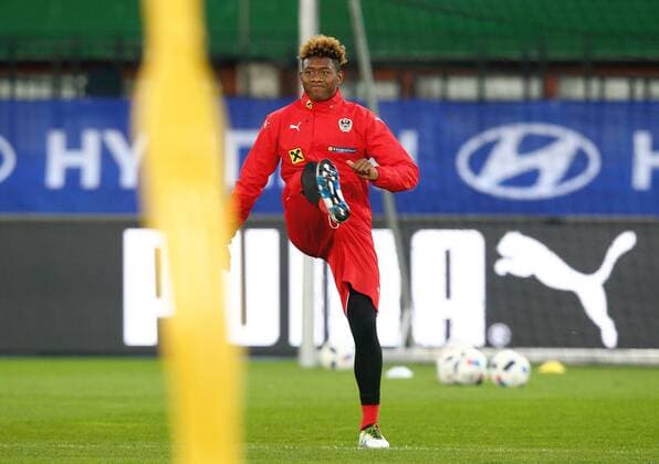 SOCCER - AUT vs ALB, test match, preview VIENNA,AUSTRIA,25.MAR.16 - SOCCER - OEFB international match Länderspiel Austria vs Albania, friendly match, preview, training team AUT. Image shows David Alaba (AUT). GEPAxpictures xChristianxOrt