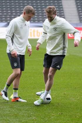 Matthias GInter, Andre Schürrle - Abschlusstraining der Deutschen Nationalmannschaft, Olympiastadion Berlin