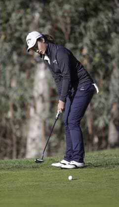 March 25, 2016: Xi Ye Lin putts on the 1st green during the second round of the Kia Classic at Aviara Golf Club in Carlsbad, California. LPGA Golf Damen 2016: Kia Classic MAR 25 - ZUMAc04_