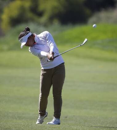 March 25, 2016: Megan Khang on the 2nd fairway during the second round of the Kia Classic at Aviara Golf Club in Carlsbad, California. LPGA Golf Damen 2016: Kia Classic MAR 25 - ZUMAc04_