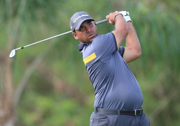 25 March 2016: Rafael Campos hits from the fairway from the 12th tee in the second round of the Puerto Rico Open, in Rio Grande, PR (Photo by Bradley Rex Icon Sportswire) GOLF: MAR 25 PGA Golf Herren - Puerto Rico Open - Second Round Icon1603246 EDITORIAL USE ONLY