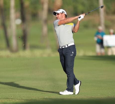 25 March 2016: Derek Ernst hits from the fairway on hole 1 in the second Round of the Puerto Rico Open, in Rio Grande, PR (Photo by Bradley Rex Icon Sportswire) GOLF: MAR 25 PGA Golf Herren - Puerto Rico Open - Second Round Icon16032421 EDITORIAL USE ONLY