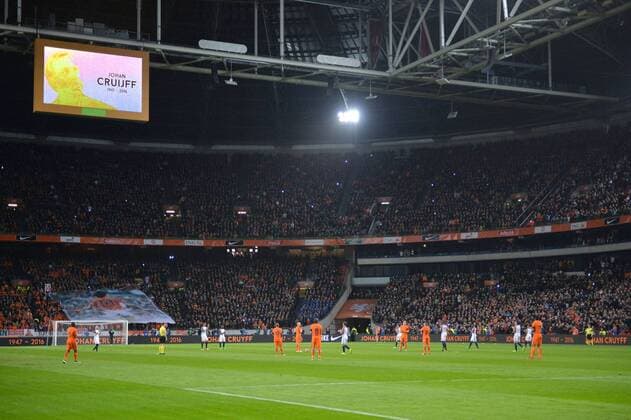 Fußball, Länderspiel, Niederlande - Frankreich, Trauer um Johan Cruyff - Fans - HOMMAGE Johan Cruyff - TRIBUNES FOOTBALL : Netherlands vs France - Friendly Match - 25 03 2016 AnthonyBIBARD FEP Panoramic 