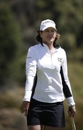 March 25, 2016: Juli Inkster finishes on the 18th during the second round of the Kia Classic at Aviara Golf Club in Carlsbad, California. LPGA Golf Damen 2016: Kia Classic MAR 25 - ZUMAc04_