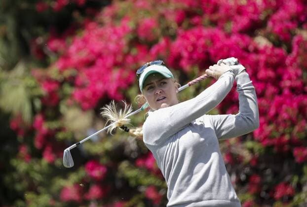 March 25, 2016: Holly Clyburn on the par 3 6th tee box during the second round of the Kia Classic at Aviara Golf Club in Carlsbad, California. LPGA Golf Damen 2016: Kia Classic MAR 25 - ZUMAc04_