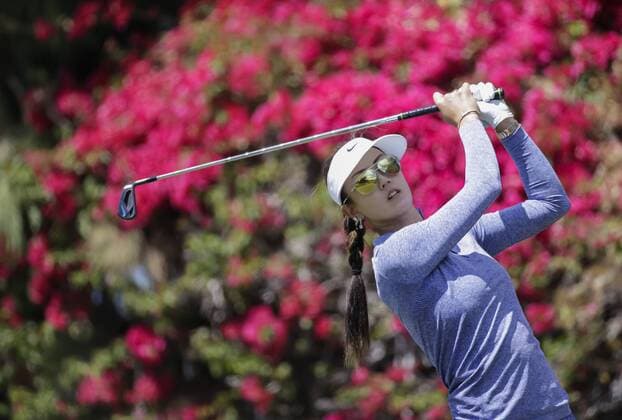 March 25, 2016: Michelle Wie on the par 3 6th tee box during the second round of the Kia Classic at Aviara Golf Club in Carlsbad, California. LPGA Golf Damen 2016: Kia Classic MAR 25 - ZUMAc04_