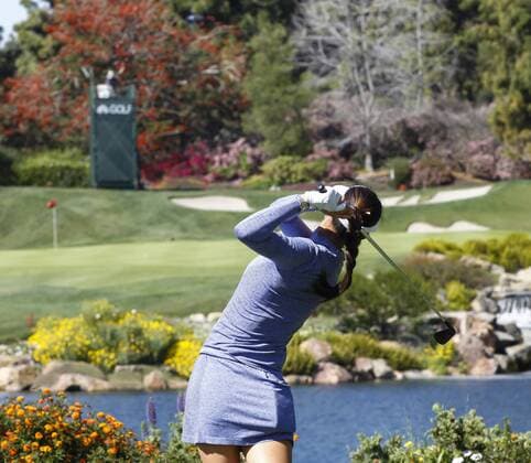 March 25, 2016: Michelle Wie on the 11th hole during the second round of the Kia Classic at Aviara Golf Club in Carlsbad, California. LPGA Golf Damen 2016: Kia Classic MAR 25 - ZUMAc04_