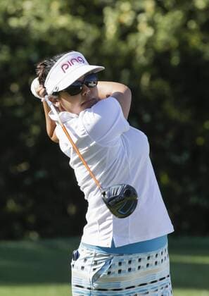 March 26, 2016: Jane Park tees off on the 2nd hole during the third round of the Kia Classic at Aviara Golf Club in Carlsbad, California. LPGA Golf Damen 2016: Kia Classic MAR 26 - ZUMAc04_