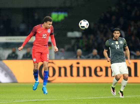 England s Dele Alli sees his shot saved by Germany s Manuel Neuer during the International Friendly Länderspiel match at Olympiastadion. Photo credit should read: David Klein Sportimage EDITORIAL USE ONLY. No use with unauthorised audio, video, data, fixture lists, club league logos or live services. Online in-match use limited to 120 images, no video emulation. No use in betting, games or single club league player publications.