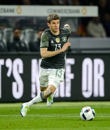 26. Maerz 2016: Berlin, Olympiastadion: Fussball Testspiel: Deutschland - England: Thomas Mueller (Deutschland).