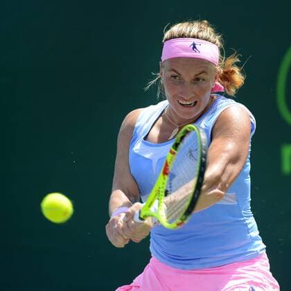 March 26, 2016 - Miami, Florida, U.S. - SVETLANA KUZNETSOVA of Russia in action in her match vs. C. Garcia at the Miami Open. Tennis 2016 - Miami Open - Day 6  - ZUMA