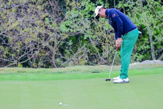 26 MAR 2016: Byeong-Hun An watches his putt slide right of the cup on number 2 during the World Golf Championships - Dell Match Play Round 4 at the Austin Country Club Austin, Texas. (Photo by Ken Murray Icon Sportswire) GOLF: MAR 26 PGA Golf Herren - World Golf Championships-Dell Match Play - Round 4 Icon1603264017 EDITORIAL USE ONLY