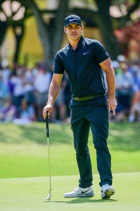 26 MAR 2016: Brooks Koepka reacts to missing a birdie putt on number 7 during the World Golf Championships - Dell Match Play Round 5 at the Austin Country Club Austin, Texas. (Photo by Ken Murray Icon Sportswire) GOLF: MAR 26 PGA Golf Herren - World Golf Championships-Dell Match Play - Round 5 Icon1603265012 EDITORIAL USE ONLY