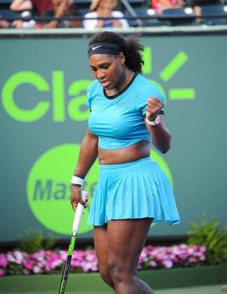 March 26, 2016 KEY BISCAYNE, FL - Serena Williams plays a match against Zarina Diyas of Kazakhstan during the Miami Open Presented by Itau at Crandon Park Tennis Center in Key Biscayne, Florida (Photo by Michele Eve Sandberg Icon Sportswire) TENNIS: MAR 26 Miami Open Icon1603261423 EDITORIAL USE ONLY