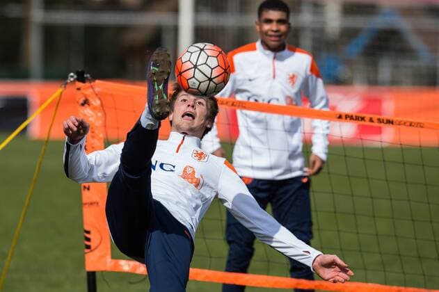 Hidde ter Avest of The Netherlands U19 Training session Netherlands U19 Topvoetbal 2015 2016 xVIxGerritxvanxKeulenxIVx 5223739