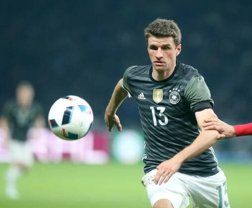 Deutschland - England Deutschland, Berlin, 26.03.2016, Fussball, FIFA, Länderspiel, Deutschland DFB - England (2:3): Thomas Müller (Deutschland).