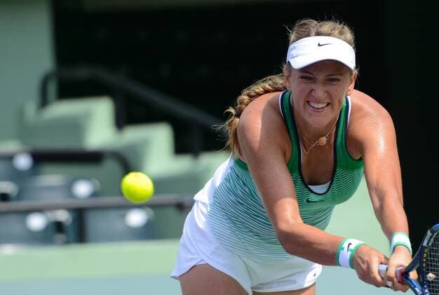 March 27, 2016 - Miami, Florida, United States - VICTORIA AZARENKA in action in her match vs. M. Linette at the Miami Open Tennis 2016 - Miami Open - Day 7 - ZUMAl132