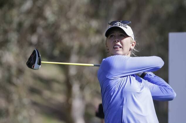 March 27, 2016: Jessica Korda tees of on the 12th hole during the final round of the Kia Classic at Aviara Golf Club in Carlsbad, California. Lydia Ko wins by 19 under for the tournament. LPGA Golf Damen 2016: Kia Classic MAR 27 - ZUMAc04_