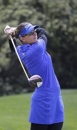 March 27, 2016: Brittany Lang tees off on the 2nd hole during the final round of the Kia Classic at Aviara Golf Club in Carlsbad, California. Lydia Ko wins by 19 under for the tournament. LPGA Golf Damen 2016: Kia Classic MAR 27 - ZUMAc04_
