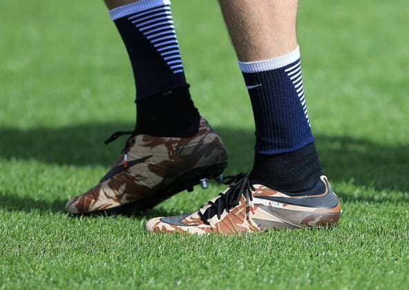 England s Jamie Vardy wearing camouflage boots during training at the Tottenham Hotspur Training Centre. Photo credit should read: David Klein Sportimage EDITORIAL USE ONLY. No use with unauthorised audio, video, data, fixture lists, club league logos or live services. Online in-match use limited to 120 images, no video emulation. No use in betting, games or single club league player publications.