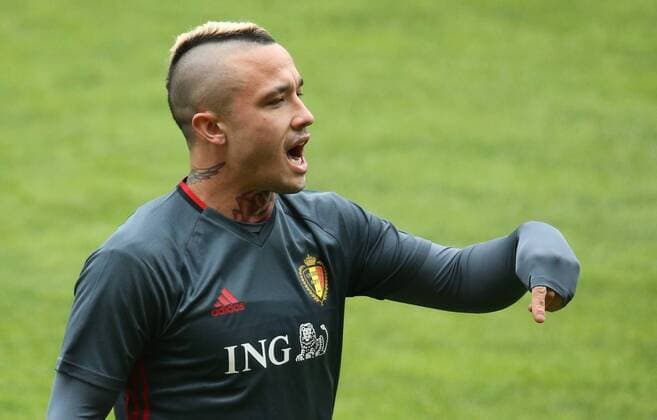 Belgium s Radja Nainggolan pictured during a training session of the Belgian national soccer team Red Devils in Leiria, Portugal, Monday 28 March 2016. The Red Devils will play a friendly game in and against Portugal on 29 March, the match was moved due to safety concerns after the Brussels terrorists attacks. The game is a preparation for the upcoming Euro2016. VIRGINIExLEFOUR  x04822571x