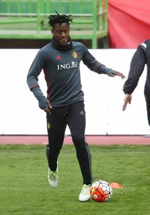 Belgium s Michy Batshuayi pictured during a training session of the Belgian national soccer team Red Devils in Leiria, Portugal, Monday 28 March 2016. The Red Devils will play a friendly game in and against Portugal on 29 March, the match was moved due to safety concerns after the Brussels terrorists attacks. The game is a preparation for the upcoming Euro2016. VIRGINIExLEFOUR  x04822565x