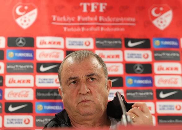 Fußball, PK Fatih Terim - Nationalteam Türkei SOCCER - AUT vs TUR, test match, preview VIENNA,AUSTRIA,28.MAR.16 - SOCCER - OEFB international match Länderspiel Austria vs Turkey, friendly match, preview, press conference PK Pressekonferenz team TUR. Image shows head coach Fatih Terim (TUR). Picture shot with a Canon EOS-1D X Mark II sample. GEPAxpictures xChristianxOrt