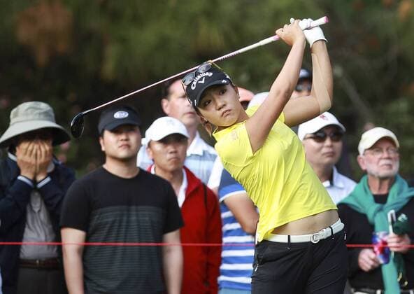 March 27, 2016 - Carlsbad, USA - CARLSBAD, March 27, 2016 Lydia Ko drives from the 17th tee during the final round of the Kia Classic at the Aviara Golf Club in Carlsbad on Sunday. -Mandatory Photo Credit: Photo by Hayne Palmour IV San Diego Union-Tribune, LLC Lydia Ko drives from the 17th tee. - ZUMAs44_