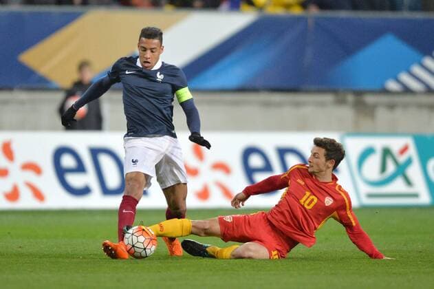 Fußball, U21 EM Quali, Frankreich - Mazdenonien CORENTIN TOLISSO - DAVID BABUNSKI FOOTBALL : France vs Macedonia U19 U 19 Nationalteam Länderspiel - Qualifications Euro 2017 - 28 03 2016 AnthonyBIBARD FEP Panoramic 