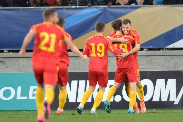 VIKTOR ANGELOV (18) - JOIE FOOTBALL : France vs Macedonia U19 U 19 Nationalteam Länderspiel - Qualifications Euro 2017 - 28 03 2016 AnthonyBIBARD FEP Panoramic 