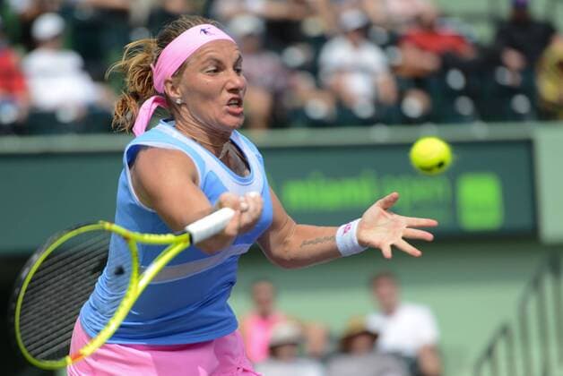 March 28, 2016 - Miami, Florida, United States - SVETLANA KUZNETSOVA in her match vs. S. Williams at the Miami Open Tennis 2016 - Miami Open - Day 8 - ZUMAl132