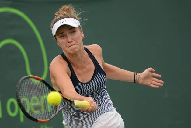 March 28, 2016 - Miami, Florida, United States - ELINA SVITOLINA in action during her match vs. K. Makarova at the Miami Open Tennis 2016 - Miami Open - Day 8 - ZUMAl132