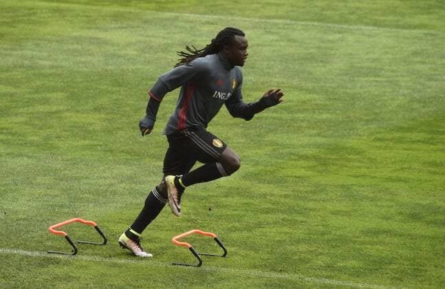 Fußball, Training Nationalteam Belgien in Leiria Jordan Lukaku pictured during the practice session t FOOTBALL : Belgique - Entrainement et conference de presse - Leiria - 28 03 2016 Photonews Panoramic 
