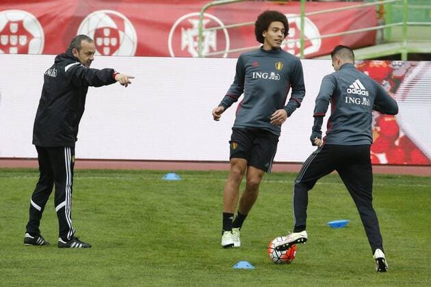 Fußball, Training Nationalteam Belgien in Leiria Axel Witsel of Belgium during the training session t FOOTBALL : Belgique - Entrainement et conference de presse - Leiria - 28 03 2016 Photonews Panoramic 