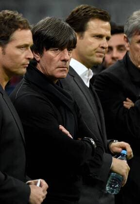 29.03.2016, xjhx, Fussball Testspiel, Deutschland - Italien, emspor v.l. Trainer Joachim JOGI Loew (Deutsche Fussball Nationalmannschaft DFB), Team Manager Oliver Bierhoff (Deutsche Fussball Nationalmannschaft DFB)