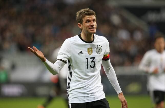 München, Fussball, Soccer, DFB, Länderspiel, Testspiel, Freundschaftsspiel, Deutschland - Italien, 29.03.2016, Allianzaren München, Thomas Müller, Deutschland, Aktion, Einzelbild