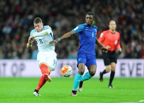 29.03.2016. Wembley Stadium, London, England. International Football Friendly England versus Netherlands. England Midfielder Ross Barkley s shot goes inches wide xMarkxKertonx  ActionPlus11723319