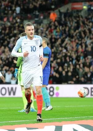 29.03.2016. Wembley Stadium, London, England. International Football Friendly England versus Netherlands. England Forward Jamie Vardy scores England s first past Netherlands Goalkeeper Jeroen Zoet, 1-0 England xMarkxKertonx  ActionPlus11723321