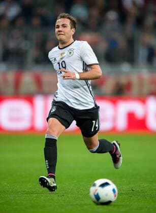 29. Maerz 2016: Muenchen, Allianz Arena: Fussball Testspiel: Deutschland - Italien: Mario Goetze (Deutschland)l.