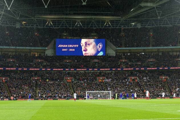 Fußball, Länderspiel, England - Niederlande, Gedenken an Johan Cruyff Wembley honour Johan Cruijff Maurice van Steen London England v Netherlands xVIxxIVx 5232706