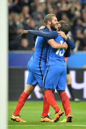 ANDRE PIERRE GIGNAC - Celebration - - Nationalteam Fussball Länderspiel - FRA vs RUS - - 29 03 2016 AnthonyBIBARD FEP Panoramic 