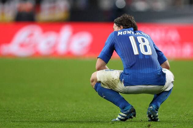 Fußball, Länderspiel, Deutschland - Italien Riccardo Montolivo Italy Dejection Delusione Munich 29-03-2016 Allianz Arena Football Calcio Friendly match Germany - Italy Germania - Italia Nationalteam Länderspiel lucaxpagliaricci