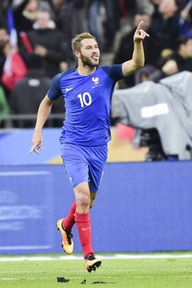 Fußball, Länderspiel, Frankreich - Russland Andre Pierre Gignac (France) - Fussball, Länderspiel Nationalteam, Frankreich vs. Russland - 29 03 2016 JBAutissier Panoramic 
