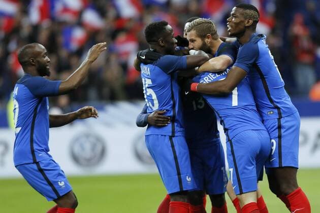 Lassana Diarra, Bacary Sagna, Andre Pierre Gignac, Paul Pogba - Fußball, Länderspiel, Frankreich - Russland France vs Russia at Stade France, Paris, 644 Cordon Press  xalfonsoxjimenezxvalerox xFrancexwinsxagainstxRussiaxatxStadexFrance,xParisx