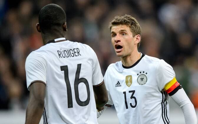 29. Maerz 2016: Muenchen, Allianz Arena: Fussball Testspiel: Deutschland - Italien: Thomas Mueller (Deutschland).