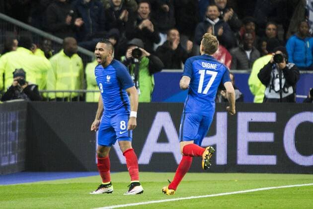 Fußball, Länderspiel, Frankreich - Russland March 29, 2016 - Paris, France - Dimitri PAYET and Lucas Digne during the International Friendly Fussball Länderspiel Nationalteam between France and Russia held at Stade de France stadium in Paris, France, on March 29, 2016. France v Russia - International Friendly  - ZUMAn230