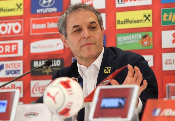 Fußball, Nationalteam Österreich Pressekonferenz mit Marcel Koller SOCCER - AUT vs TUR, review VIENNA,AUSTRIA,30.MAR.16 - SOCCER - OEFB international match Länderspiel Austria vs Turkey, friendly match, press conference PK Pressekonferenz team AUT, review. Image shows head coach Marcel Koller (AUT). GEPAxpictures xChristianxOrt
