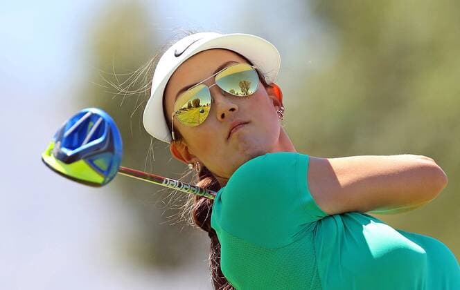 April 01, 2016: Michelle Wie hits her tee shot on the 13th hole during the second round of the 2016 ANA Inspiration at the Mission Hills Country Club in Rancho Mirage, California. LPGA Golf Damen 2016: ANA Inspiration Championship APR 01 - ZUMAcb8_