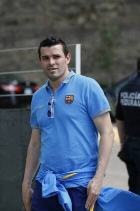 Former player of FC Barcelona Barca Xavier Molist as he arrives to Queretaro, Mexico, 01 April 2016, prior of the Match of Legends Barcelona Vs. Mexico to be disputed at La Corregidora stadium od this city. Match of Legends Barcelona Vs. Mexico !ACHTUNG: NUR REDAKTIONELLE NUTZUNG!  MEX50 20160402-635951554281043064