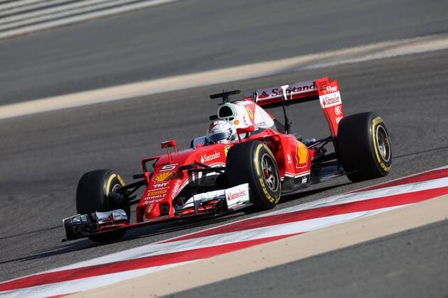 Formel 1, GP Bahrain Bahrain Grand Prix, Sakhir 31 March - 03 April 2016 02.04.2016 - Free Practice 3, Sebastian Vettel (GER) Scuderia Ferrari SF16-H 